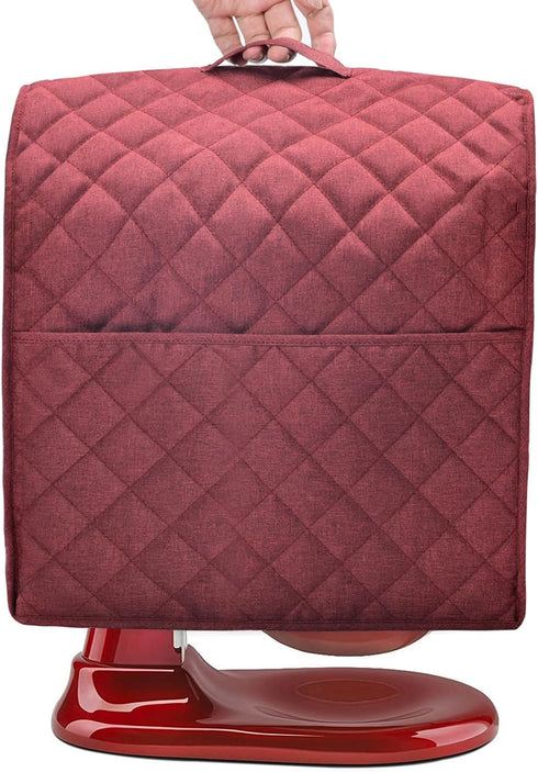 Stand Mixer Cover compatible with Kitchenaid Mixer, Fits All Tilt Head & Bowl Lift Models with 3 Organizer Bag for Accessories. (Dark Red, For Bow...