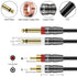 J&D Dual 1/4 inch TS to Dual RCA Cable, Heavy Duty 1/4 Male to RCA Male Adapter Stereo Audio Interconnect Quarter inch Cable, 3 Feet...