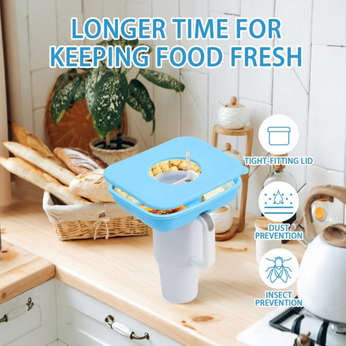 Snack Bowl for Stanley Cup with Upgraded Tight-Fitting Cover, Reusable Snack Tray with Lid Fits for Stanley 40 oz Tumbler with Handle, Stanley Acc...