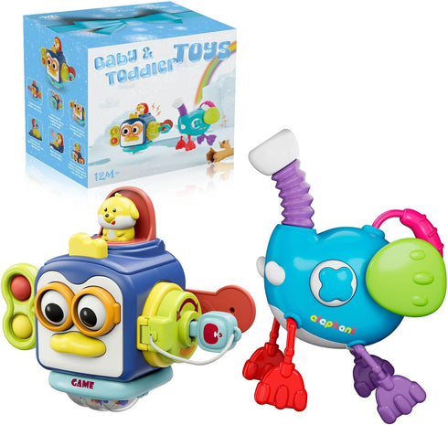 Montessori Toys for 1 Year Old, Travel Activities Busy Cube, Baby Sensory Toys, Early Educational Toys Gift for 12 18 Month, Baby Boy Girl Gifts S...