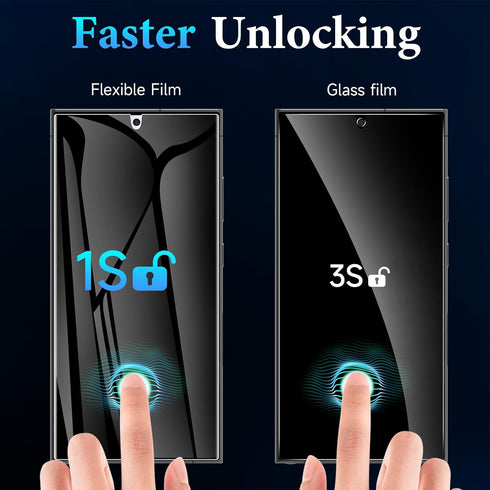 LYWHL 2 Pack for Samsung Galaxy S24 Ultra Privacy Screen Protector, Anti-Spy Flexible Hydrogel Film, Sensitive Touch & Fingerprint Unlock, Durable...