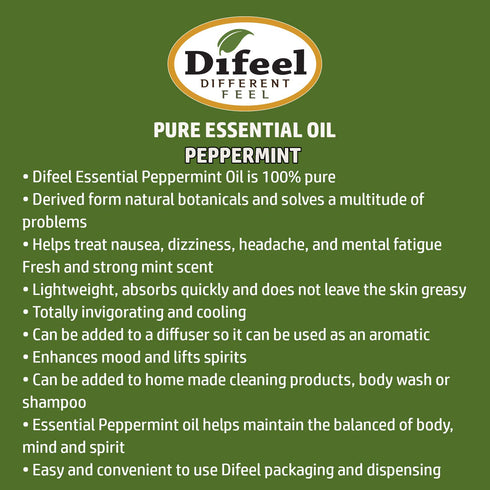 Difeel Essential Oils 100% Pure Peppermint Oil 1 ounce...