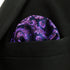 SHLAX&WING Geometric Patterned Purple Hanky Silk Pocket Square for Men Floral...