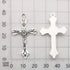 100g (60pcs) Antique Silver Cross Jesus Maria Our Lady Miraculous Centerpiece Crucifix Medal Charms Pendants for Crafting, Jewelry Findings Making...