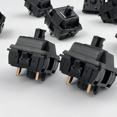 GATERON Oil King V2 Pre-lubed Keyboard Switches, 5-Pin 55gf Black Linear Switches Compatible for MX Mechanical Keyboard DIY(10PCS,Black)...