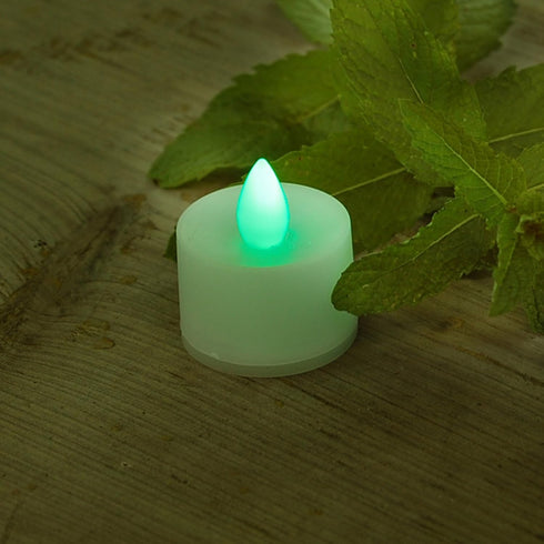 LumaBase Battery Operated Tea Light Candles, Pink - Set of 12...