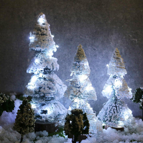 6 Pack Fairy Lights Battery Operated Mini String Lights with Timer 2PCS Remote 6.5ft 20LED Cool White Firefly Lights Waterproof Silver Wire Twinkl...