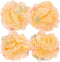 Loofah Bath Sponge, Body Scrubber Mesh, Pouf Shower Ball, Exfoliating Shower Sponge with Foam Exfoliating Beads, Pack of 4 (Orange)...