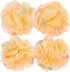 Loofah Bath Sponge, Body Scrubber Mesh, Pouf Shower Ball, Exfoliating Shower Sponge with Foam Exfoliating Beads, Pack of 4 (Orange)...