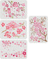 FINGERINSPIRE 4 Pcs Cherry Blossoms Stencils 11.7x8.3 inch Cherry Blossom Branch Stencils Plastic Floral Flower Pattern Stencils Sets DIY Home Dec...