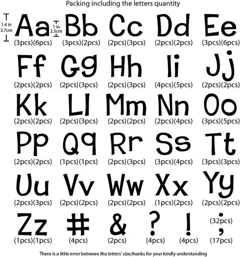 Magfok Iron on White Letters Transfer 1.4 Inch Flock Uppercase & Lowercase 4 Sheet (White)...