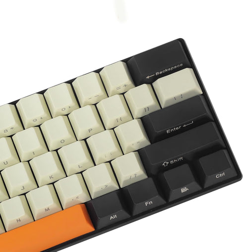 Happy Balls 60% Keycaps Side Printed PBT Keycap Set 60 Percent Thick Cherry MX Key Caps with Key Puller for US-ANSI Layout 61 68 60% MX Switches M...