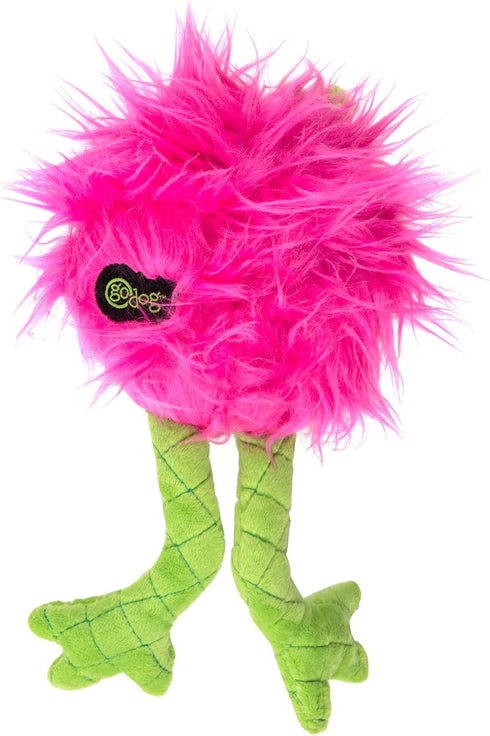 goDog PlayClean Germs Squeaky Plush Dog Toy with Odor-Eliminating Essential Oils, Chew Guard Technology - Lime, Small...