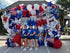 161Pcs Red White and Blue Balloons Arch Garland Kit with Exploding Hollow Star Foil Balloons for 4th of July Memorial Day Graduation Baseball Game...