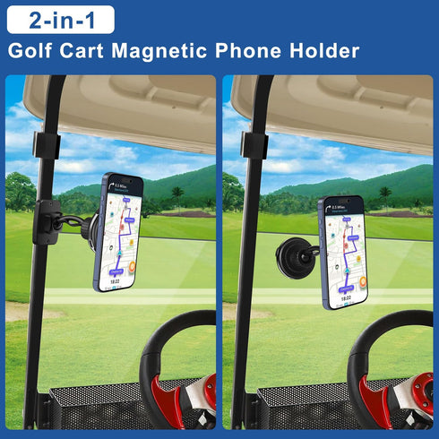 Gym Phone Holder Mount, Gym Buddy Magnetic Phone Holder, Magntic Phone Mount for EZGO/Club Car/Yamaha, Strong Vacuum Cell Phone Holder for iPhone/...