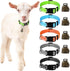 5 Pack Reflective Goat Collars with Bells, Cow Horse Sheep Grazing Copper Bells and Adjustable Nylon Collar Set Pet Anti-Lost Loud Bronze Bell for...
