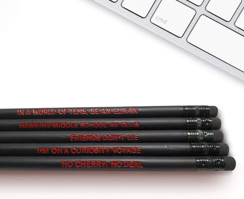 Stranger Pencils - Inspirational Pencils Engraved With Funny And Motivational Sayings For School And The Office...