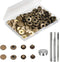 24 Sets Heavy Duty Leather Snap Fasteners Kit, BetterJonny 15mm Metal Snap Buttons Press Studs Leather Rivets Snaps with 4 Setter Tools for Clothe...