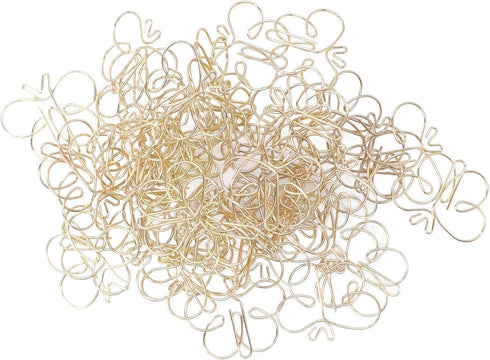 50pcs Cute Paper Clips, Golden Butterflies Paper Clips Electroplating Process Anti Rust Animal Shapes Paper Clips Antislip Small Paper Clips...