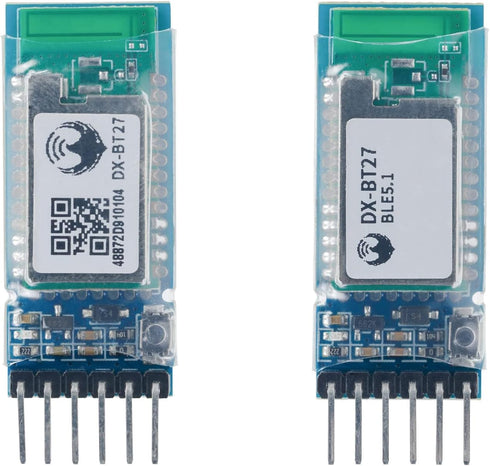 A Pair of DX-BT27-A Bluetooth Module Long Range Up to 420m BLE 5.1 Wireless Bluetooth TF Transceiver Module for Arduino Compatible with Android/iO...