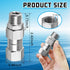 3/8 NPT Pressure Washer Swivel Fitting, Anti Twist 3/8 Male to Female Stainless Steel Connector Joint, 360 Degree Kink Free Swivel Fitting For Pre...
