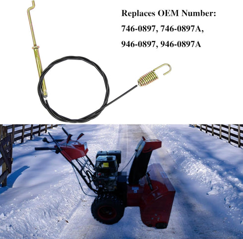 946-0897 Auger Cable Replaces 746-0897, 746-0897A, 946-0897A for MTD, Craftsman, Troy-Bilt, Cub Cadet, Ryobi, Yard Machines, Husky Snowblower Auge...