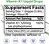 HoneyCombs Vitamin K1 Supplement Liquid Drops - High Potency Vitamin K1 Liquid Drops for Men & Women - Maintain Bone Health, Teeth, Skin and More ...