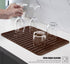 Silicone Dish Drying Mat, Non-Slip Easy Clean Sink Mat Large Heat-resistant Dish Drainer Mat for Kitchen Counter, Sink, Refrigerator or Drawer lin...