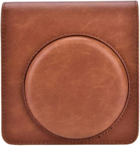 Camera Bag, PU Leather Protective Case Bag with Shoulder Strap for Fujifilm Instax SQ6 Camera(Brown)...