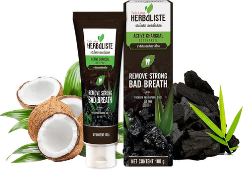 Charcoal Toothpaste - Fluoride-Free, Natural Whitening with Coconut Shell Powder - Black Toothpaste Gentle Effective, 3.52oz...