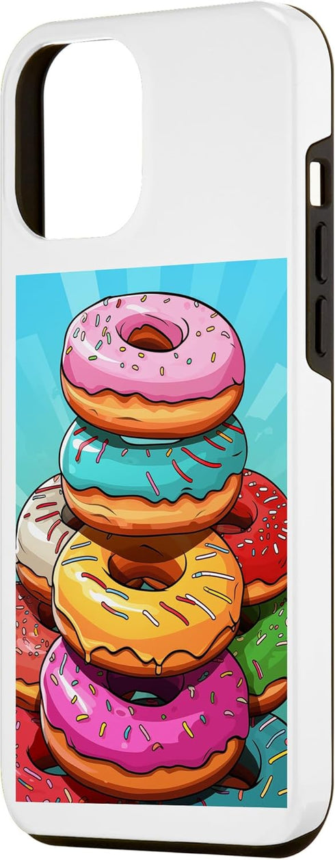 iPhone 12 Pro Max Doughnuts Pop Art Vintage Retro Baking Bakery Bakery Bakery Goods Case...