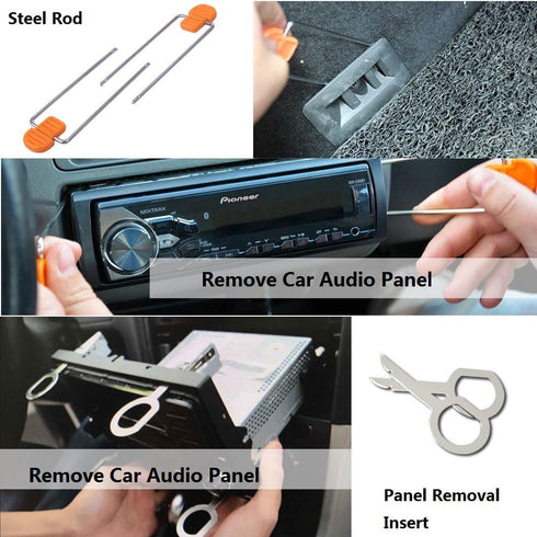 Auto Door Dash Panel Audio Trim Molding Install Removal Tool Kit with FREE Tool Bag 13 Pack, No-Scratch Car Body Radio Interior Upholstery Repair ...