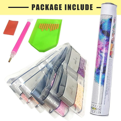 FANGKISSU 5D DIY Diamond Art Kits Black Lab Graphic Portrait Splattered Full Drill Painting Arts Craft Canvas for Home Wall Decor Full Drill Cross...
