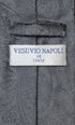 Vesuvio Napoli NeckTie CHARCOAL GREY Color Paisley Design Men's Gray Neck Tie, Charcoal Grey Gray, One Size...