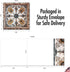 The Best Card Company - 1 Blank All Occasion Card (4.8 x 6.6 Inch) - Vintage Notecard with Envelope - Classic Antique Tiles CQ6278GOCB...