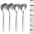Salad Server Set 4 Pieces, Stainless Steel Salad Serving Set, Salad Spoon, Salad Servers, Salad Fork, Dishwasher Safe...
