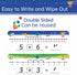 32 Packs Numbers Line Dry Erase Board Cards, 4"x12" Double Sided Numbers Line Dry Erase Board, 0-10 on one Side and 0-20 on The Other Side; Classr...