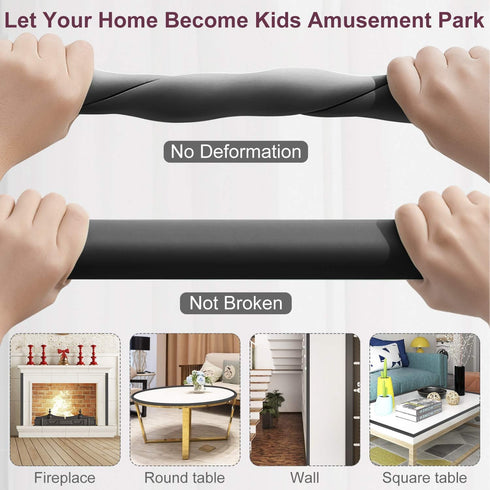 Baby Proofing Edge Corner Protector, 20.5 ft (18.1ft Edge + 8 Corners) Baby Proof Corner Guards,Thick Table Bumper Guard, 3M Pre-Taped Corners, So...