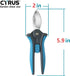 6” Gardening Scissors Hand Pruner Pruning Shear with Curved Stainless Steel Blades Plant Shears Garden Clippers Handheld...
