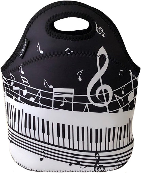 Wrapables Insulated Neoprene Lunch Bag, Musical Notes...