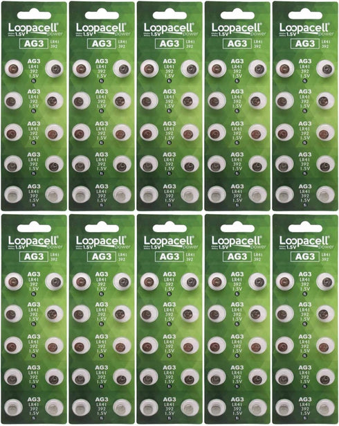 100 Pack AG3 LR41 392 SR41SW 384 192 V384 V392 D384 D392 280-13 Alkaline Button Cell Battery...