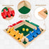 1-4 Players Shut The Box Dice Game, 10 Numbers Traditional Wooden Pub Bar Board Family Table Mat Game Dice for Kids and Adults...