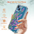 GiiKa for iPhone 13 Case with Screen Protector, Clear Full Body Protective Floral Girls Women Shockproof Hard Case with TPU Bumper Cover Phone Cas...
