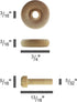 Wood Wheels - 100 Pack with Free Axle Pegs - Made in USA (.75" Diameter)...