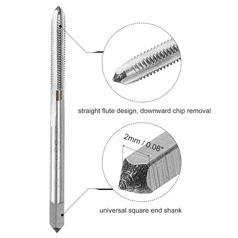 uxcell Tap and Die and Drill Bit Set, M3 x 0.5 Left Hand Thread Milling Tap and Round Die, 2.5mm Cobalt High Speed Steel Twist Drill Bit...