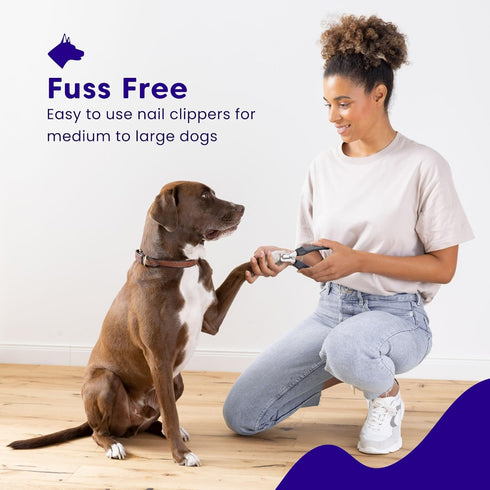 Pet Dog Nail Clippers for Large Dogs Thick Nails - Heavy Duty Dog Nail Trimmers with Razor Sharp Blade and Easy to Use Dog Nail File with Safety G...
