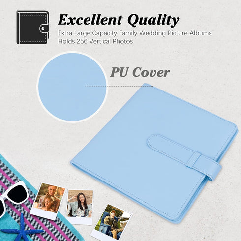 256 Photos Album for Fujifilm Instax Mini Camera/Polaroid 2”x3”Pictures, 2x3 Photo Album Book for Fujifilm Instax Mini 11 12 9 90 70 40 8 Instant ...