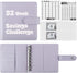 52 Week Money Saving Challenge Binder, A7 Savings Challenges Books with Envelopes, Money Saving Budget Binder for Saving $1000, Purple...
