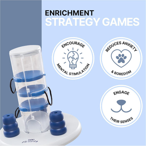 TRIXIE Gambling Tower Strategy Game, Intermediate Dog Puzzle Toy, Level 2 Activity, Treat Puzzle, Interactive Play, Enrichment...