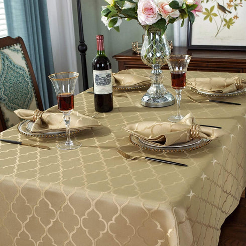 Jacquard Cloth Napkins 20 x 20 Inch Flower Pattern 4 Pieces Solid Washable Comfortable for Restaurant Family Dinners Weddings Parties and Banquets...